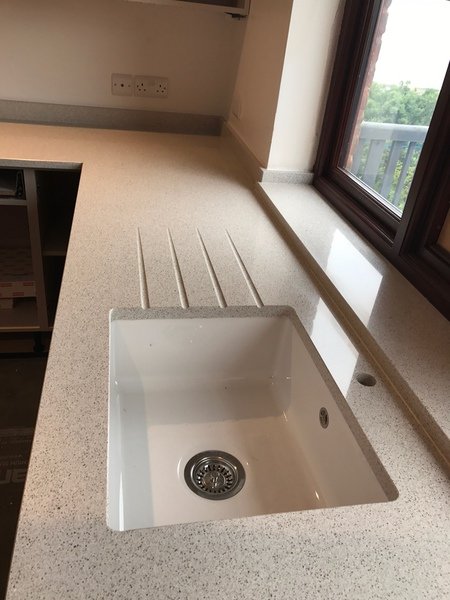 Blanco Maple14 Silestone composiet keukenblad gepolijst Composiet