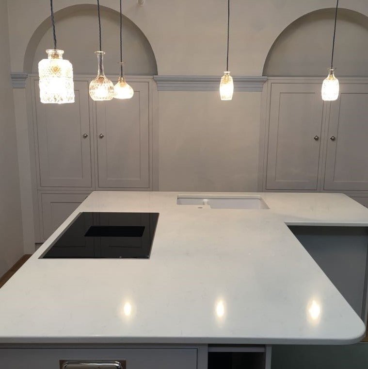 Unistone Bianco Carrara composiet keukenblad (gepolijst) Composiet