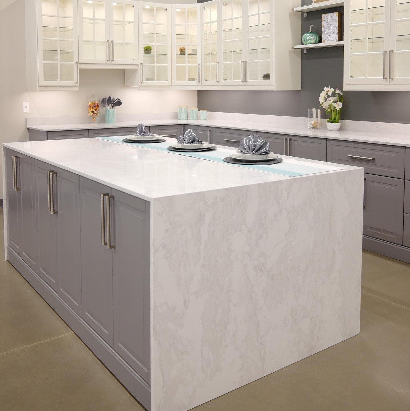 Unistone Whit Eden composiet keukenblad (gepolijst) Composiet