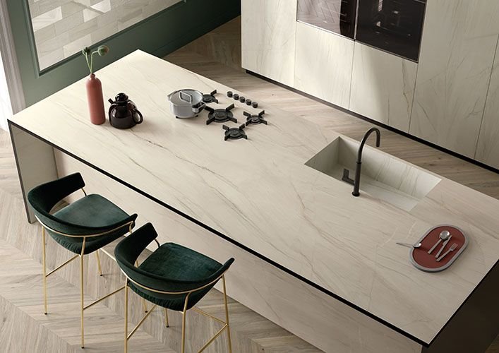 Keramische Werkbladen Calacatta Montblanc Italstone Keramiek
